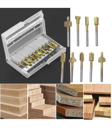 Kit Fresas Para Corte Madera Mdf 1/8 X 10 - Merkatronix