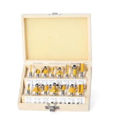 Kit Fresas Para Corte De Madera Mdf 1/4 + Estuche - Merkatronix