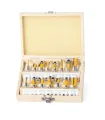 Kit Fresas Para Corte De Madera Mdf 1/4 + Estuche X 15unids