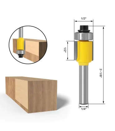 Kit Fresas Para Corte De Madera Mdf 1/4 + Estuche - Merkatronix