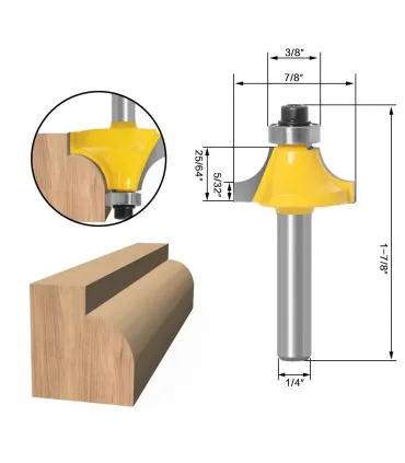 Kit Fresas Para Corte De Madera Mdf 1/4 + Estuche - Merkatronix