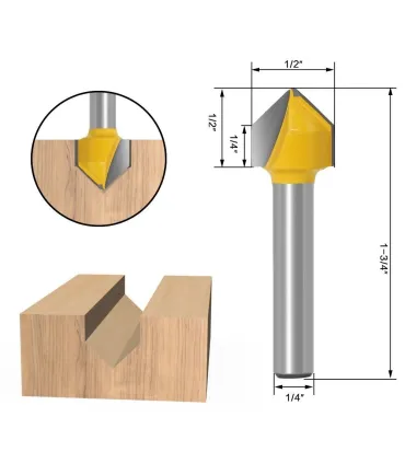 Kit Fresas Para Corte De Madera Mdf 1/4 + Estuche - Merkatronix