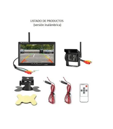 Camara + Monitor Reversa Inalámbrica Para Carro - - Merkatronix