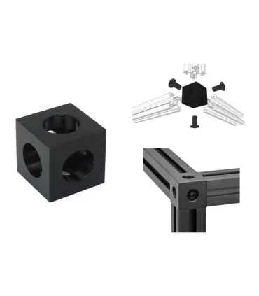 Conector Tres Esquina - Union Perfil 2020 V-slot - Merkatronix