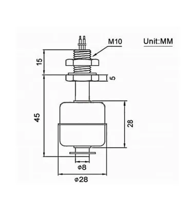 Sensor Nivel De Agua Acero Inoxidable - Merkatronix