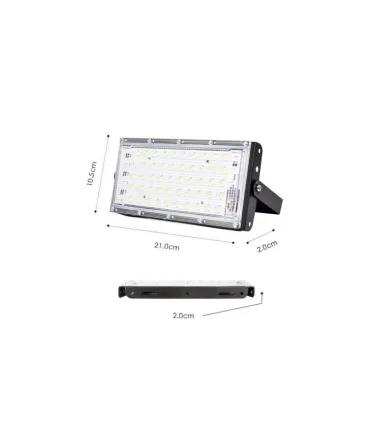 Reflector Led 50w Impermeable Ip65 Luz Jardín - Merkatronix