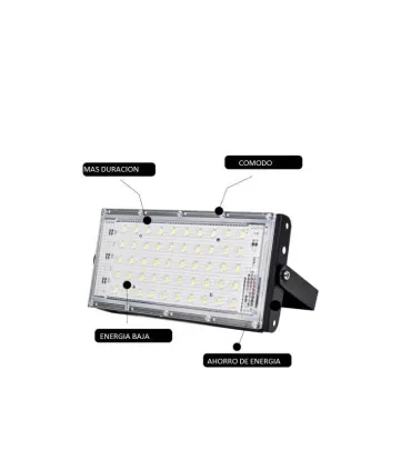 Reflector Led 50w Impermeable Ip65 Luz Jardín - Merkatronix