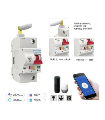 Breque Wifi 80a - Protección Sobrecorriente Sonoff - Merkatronix