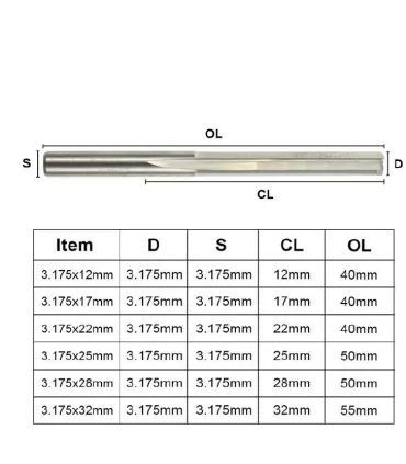 Fresa Recta 2 Flauta Para Corte Madera Pvc Mdf - Merkatronix
