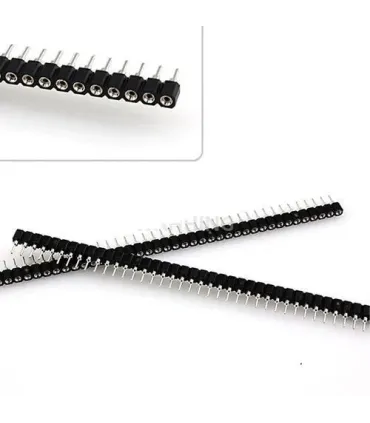 Pin Header Hembra Conector Redondo 2.54mm X 40 - Merkatronix