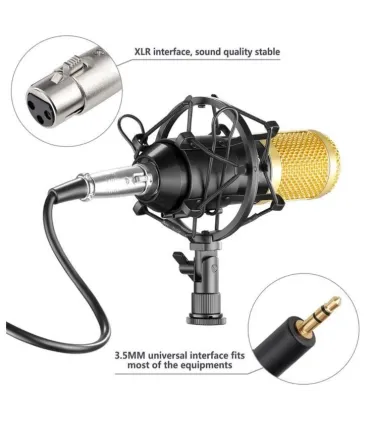 Micrófono Condensador Profesional Bm800 Con Soporte - Merkatronix