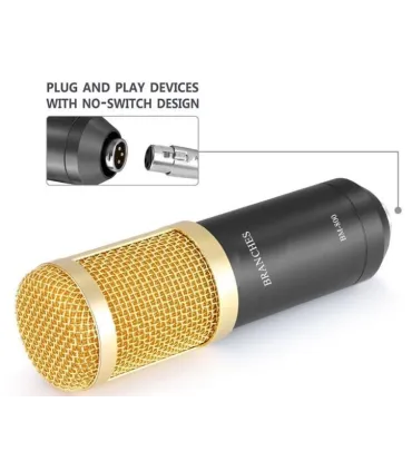 Micrófono Condensador Profesional Bm800 Con Soporte - Merkatronix
