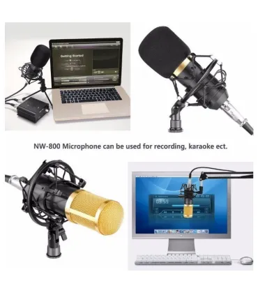 Micrófono Condensador Profesional Bm800 Con Soporte - Merkatronix