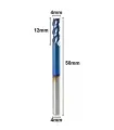 Fresa Para Corte De Aluminio Carburo De Tungsteno 4mm Azulado