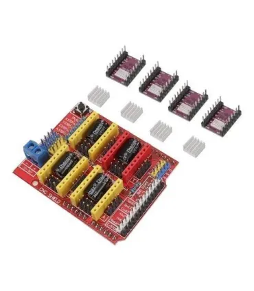 Módulo Shield Cnc V3 + 4 Drivers Drv8825 - Máquina - Merkatronix
