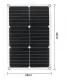 Kit Panel Solar 50w Flexible 24v + Conectores + - Merkatronix