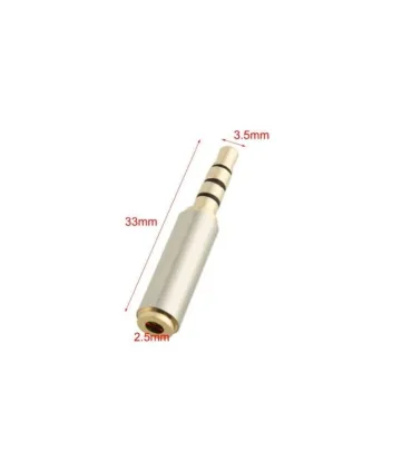 Adaptador Audio Conversor 2.5mm a  3.5mm - Merkatronix