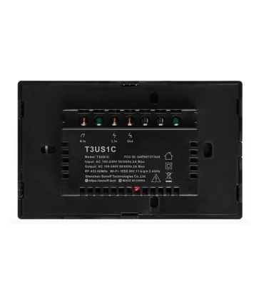Sonoff Touch Rf T3US1C Negro - Suiche Wifi - Merkatronix
