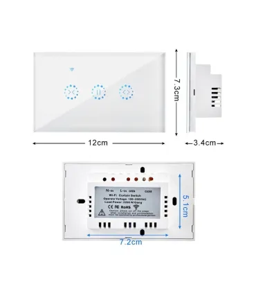 Sonoff Para Persianas Touch 1 Canal - Suiche Wifi - Merkatronix