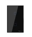 Domotica Suiche Pared Sonoff Touch T2US2C 2 Canales Negro RF