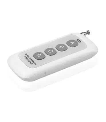 Control Rf 433mhz 4 Botones Largo Alcance Y Antena - Merkatronix