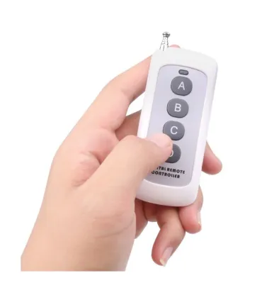 Control Rf 433mhz 4 Botones Largo Alcance Y Antena - Merkatronix