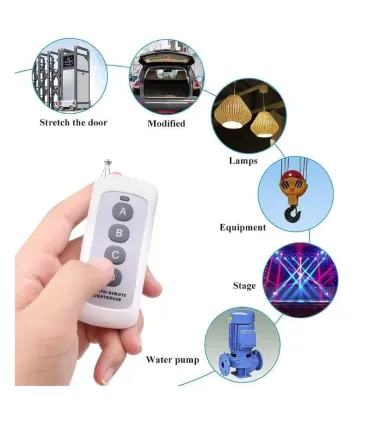 Control Rf 433mhz 4 Botones Largo Alcance Y Antena - Merkatronix