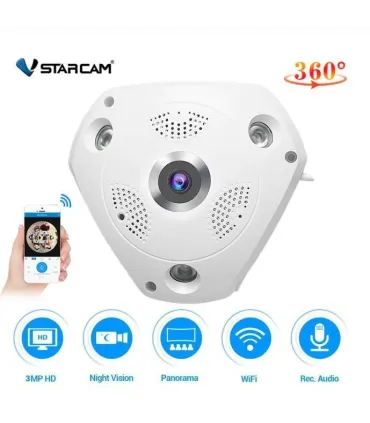 Cámara Wifi Vstarcam Seguridad  360º  Monitor - Merkatronix