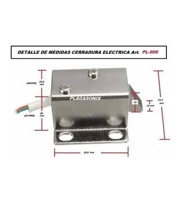 Cerradura Electrica Solenoide Mediana 12v - Merkatronix