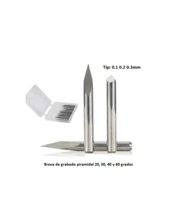 Fresa Broca V Tipo Lanza 3 Filos - 3 Bordes - Merkatronix