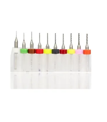 Juego De Brocas Milimetricas Pcb 1.1mm - 2mm - 10 - Merkatronix