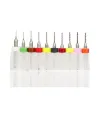 Juego De Brocas Milimetricas Pcb 1.1mm - 2mm - 10 Brocas