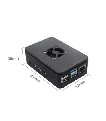 Case Carcasa Para Raspberry Pi 4b + Ventilador - Merkatronix