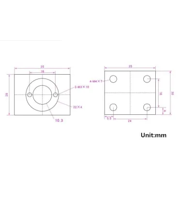 Camisa Trapezoidal Soporte De Aluminio Tuerca T8 - - Merkatronix