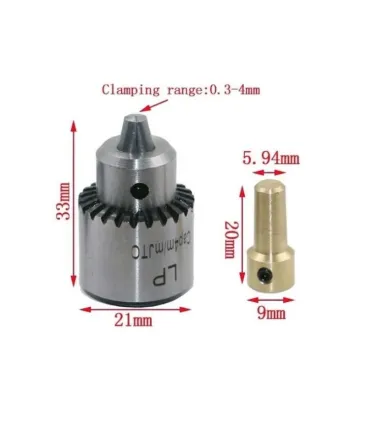 Mini Mandril Jt0 Portabrocas Motor Dc - Drill - Merkatronix