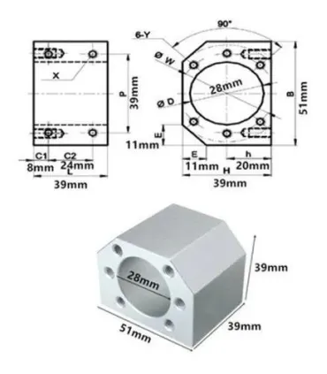 Camisa Tornillo De Bola Recirculante Sfu1605 Dsg16h - Merkatronix