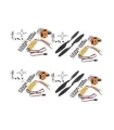 4x Motor Brushless A2212 1000kv + Esc 30a + Hélices + Soport