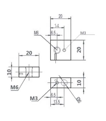 Bloque De Calefacción Mk8 Mk7 - Impresora 3d Hotend - Merkatronix