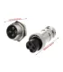 Conector Aviación Socket Plug Gx16 4 Pines - Merkatronix