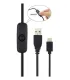 Cable Micro Usb Con Interruptor - Raspberry Pi 3B - Merkatronix