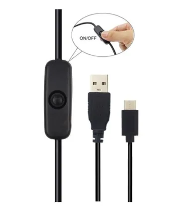 Cable Micro Usb Con Interruptor - Raspberry Pi 3B - Merkatronix