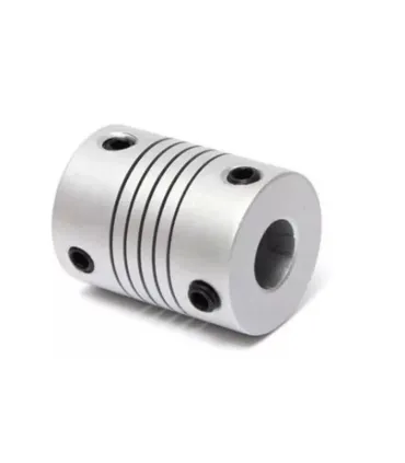 Acople Flexible En Aluminio 6mmx6mm - Cnc - Merkatronix