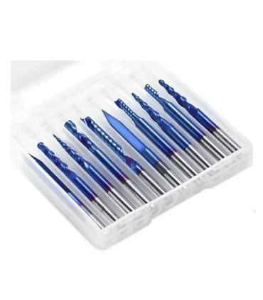 Kit De Fresas Tungsteno Cnc Corte Y Grabado 1/8 - Merkatronix