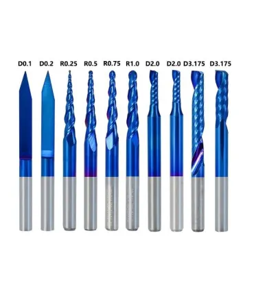 Kit De Fresas Tungsteno Cnc Corte Y Grabado 1/8 - Merkatronix