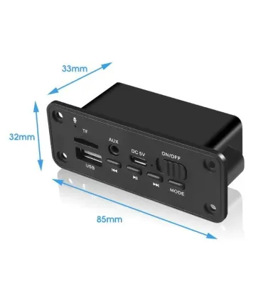 Decodificador Reproductor De Audio Mp3 Bluetooth - Merkatronix