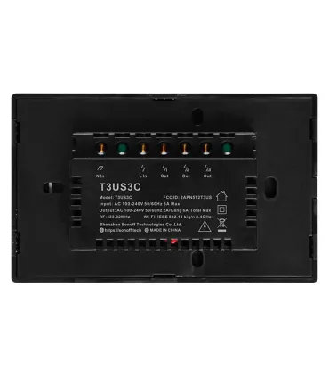 Domotica Switch Pared Sonoff Touch 3 Salidas T2US3C - Merkatronix