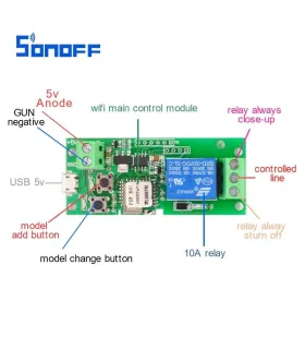 Domotica - Sonoff 5v Modulo Relé Wifi 5v - Swiche