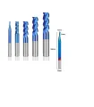 Fresa Corte Aluminio Carburo - Tungsteno Azulado 1.5mm