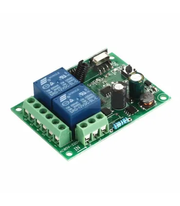 Modulo Receptor Rf 433mhz 2 Canales 110vac + - Merkatronix