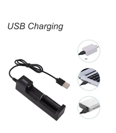 Cargador Universal Baterías Litio 18650, 16340, - Merkatronix